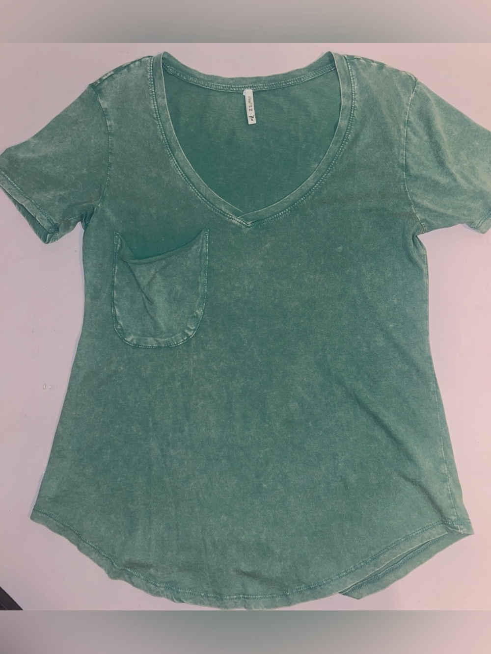 Z SUPPLY Women's Sage/teal Boyfriend Style Short Sleeve Size Small